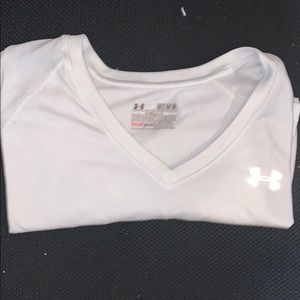 White under armor tee worn slightly size med
